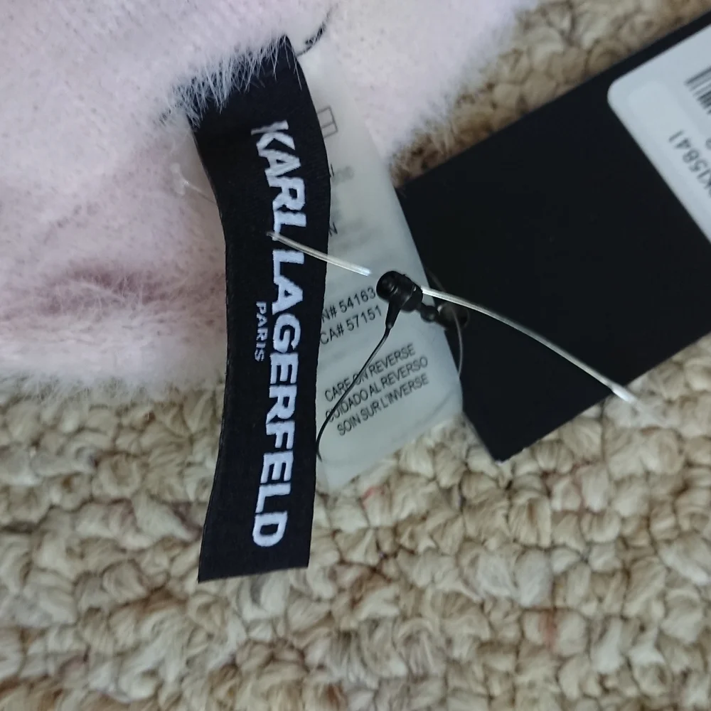 Karl Lagerfeld Paris Infinity Scarf light Pink Fuzzy Scarf